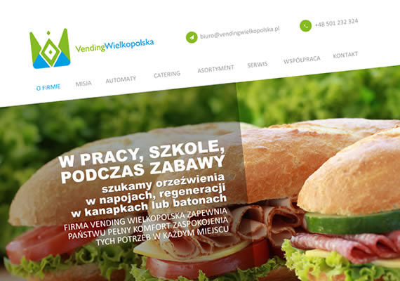 Projekt i wykonanie strony.<br>
http://vendingwielkopolska.pl/