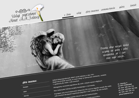 Projekt i wykonanie strony.<br>
www.arnat.com.pl